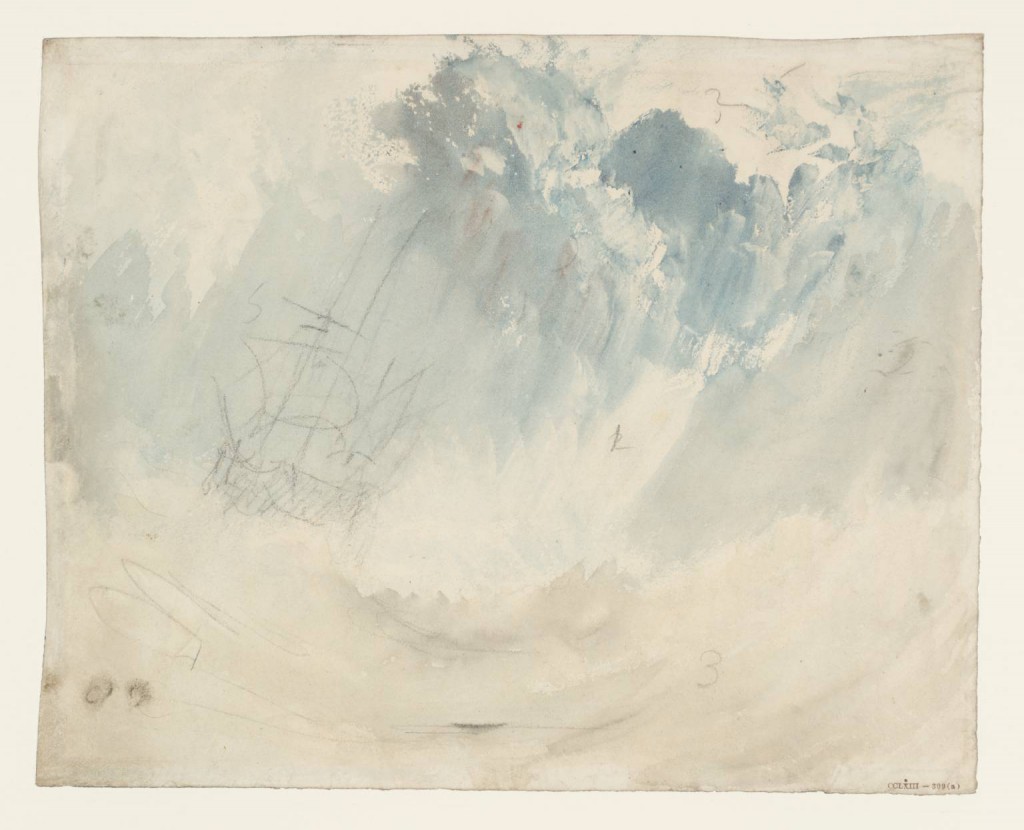 Ship in a Storm circa 1826 by Joseph Mallord William Turner 1775-1851