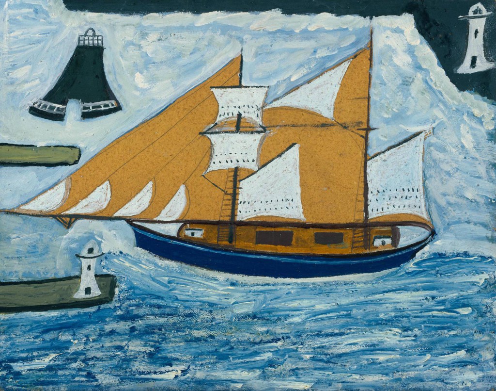 The Blue Ship ?c.1934 by Alfred Wallis 1855-1942