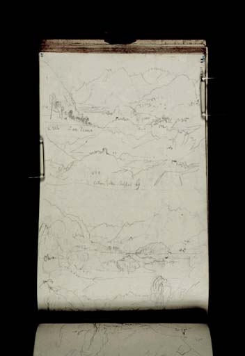 Sketches on Lac Piano [Turner] (Lago di Piano) 1819 by Joseph Mallord William Turner 1775-1851