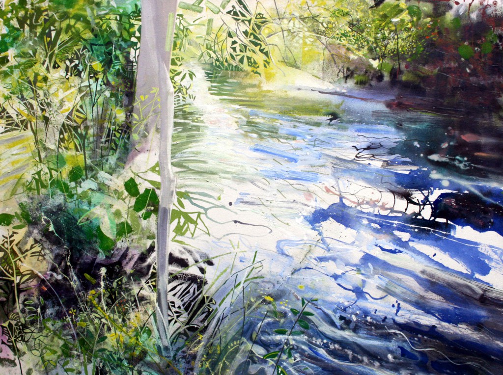 Early Summer, Pitshanger Riverside  100x76  acrylic on   canvas_edited-1